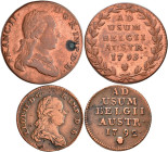 Haus Habsburg: Leopold II. 1790-1792: Liard 1792 für die Österreichische Niederlande. Frühwald 1610, Herinek 110. Dabei noch 2 Liards 1793 vom Franz I...