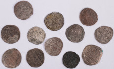 Altdeutschland und RDR 1800 - 1871: Nürnberg: Lot 12 Stück, einseitige Pfennige 1662, 69, 71, 73, 77, 78, 79, 82, 83, 84, 85, 86, sehr schön bis vorzü...