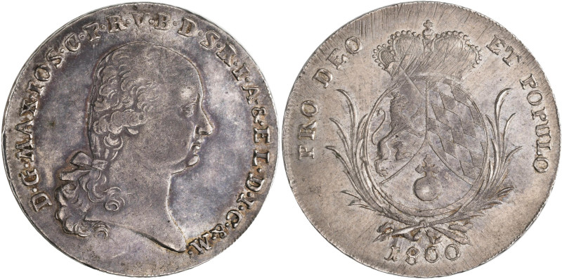 Bayern: Maximilian I. (IV.) Joseph 1799-1806-1825: Taler 1800 (Konventionstaler)...