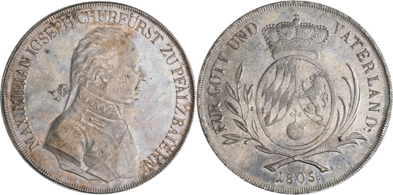 Bayern: Maximilian I. (IV.) Joseph 1799-1806-1825: Taler 1805 (Konventionstaler)...