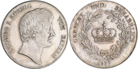 Bayern: Ludwig I. 1825-1848: Taler 1837 (Kronentaler), AKS 76, Jaeger 30, kleine Kratzer und Randfehler, sehr schön+.
 [differenzbesteuert]
