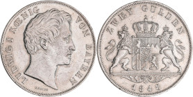 Bayern: Ludwig I. 1825-1848: Doppelgulden 1848 (Zwey Gulden), AKS 77, Jaeger 63, kleine Kratzer und Randunebenheiten, sehr schön+.
 [differenzbesteue...