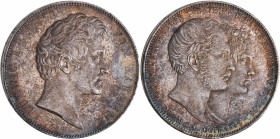 Bayern: Ludwig I. 1825-1848: Geschichtsdoppeltaler 1842, Vermählung des Kronprinzen. Randschrift DREY - EINHALB GULDEN ** VII E F M ** AKS 104, Jaeger...