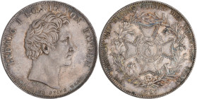 Bayern: Ludwig I. 1825-1848: Geschichtstaler 1827, Stiftung des Theresienordens. AKS 119, Jaeger 36. Tolle Patina, kleine Kratzer, winziger Randfehler...