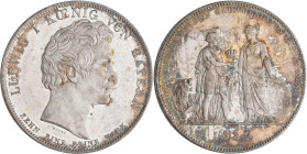 Bayern: Ludwig I. 1825-1848: Geschichtstaler 1832, Otto, Griechenlands erster König - Variante ohne Kreuz / leerem Wappenschild. AKS 127a, Kahnt 87c. ...