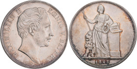 Bayern: Maximilian II. Joseph 1848-1864: Geschichtsdoppeltaler 1848, Verfassung, Randschrift: VEREINSMÜNZE VII EINE F. MARK. AKS 163a, Jaeger 86. Klei...