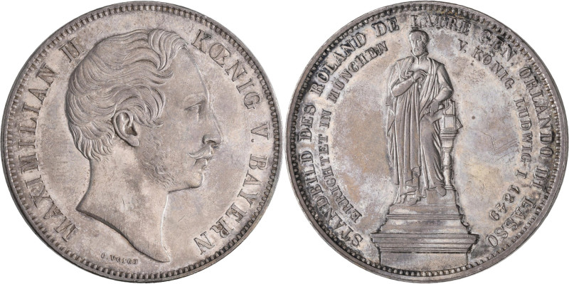 Bayern: Maximilian II. Joseph 1848-1864: Geschichtsdoppeltaler 1849, Standbild d...