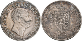 Hannover: Ernst August 1837-1851: Taler 1843. AKS 105, Jaeger 69, feine Tönung, sehr schön.
 [differenzbesteuert]
