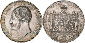 Reuß jüngerer Linie (Lobenstein-Ebersdorf): Heinrich LXXII. 1822-1848: Doppeltaler 1840 (2 Thaler Vereinsmünze). AKS 56, Jaeger 103. Kratzer, sehr sch...