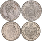 Sachsen: Friedrich August II. 1836-1854: Lot 2 Stück, 1/3 Taler 1853 und Johann 1854-1873: 1/3 Taler 1858, AKS 103, 139, sehr schön - vorzüglich, vorz...