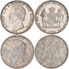 Sachsen: Johann 1854-1873: Vereinstaler 1868 B, AKS 137 sowie Ausbeutetaler 1869 B, AKS 135. Sehr schön, sehr schön - vorzüglich. Lot 2 Münzen.
 [dif...