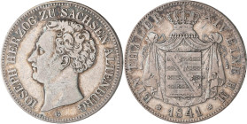 Sachsen-Altenburg: Joseph 1834-1848: Taler 1841 G, AKS 49, Jaeger 107, feine Tönung, sehr schön.
 [differenzbesteuert]