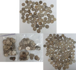 Umlaufmünzen 1 Pf. - 1 Mark: Silbermünzen des Kaiserreiches, dabei: 8 x 20 Pfennig Silber 1873-1876 (J. 5), 7 x 50 Pfennig Silber 1875-1877 (J. 7), 64...