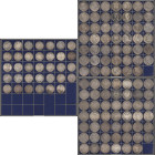 Umlaufmünzen 2 Mark bis 5 Mark: Drei BEBA-Schuber mit 48 x 2 Mark, 34 x 3 Mark und 48 x 5 Mark aus Baden, Bayern, Hessen, Hamburg, Lübeck, Preußen, Sa...