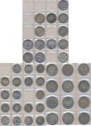 Umlaufmünzen 2 Mark bis 5 Mark: Münzblätter mit 18 x 2 Mark, 13 x 3 Mark und 12 x 5 Mark aus Bayern, Hamburg, Preußen, Sachsen und Württemberg. Total ...
