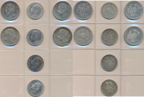 Baden: Münzblatt mit 4 x 3 Mark und 4 x 5 Mark aus dem Großherzogtum. Total 8 Münzen.
 [differenzbesteuert]