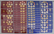 Deutschland ab 1945: Bundesrepublik: Lot 37 Kursmünzensätze, 1974J / 1976J / 1979 D,F,G,J / 1982 D,F,G,J /1990 D,F,G,J / 2000 A,D,F,G,J / 2002 A,D,F,G...