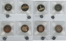 DDR: Lot 4 Stück, 5 Mark 1983, 1984, 1984, 1987, Jaeger 1590, 1596, 1598, 1614, alle Polierte Platte, im verplombten Originaletui.
 [differenzbesteue...