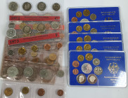 Bundesrepublik Deutschland 1948-2001: Kursmünzensätze (KMS) der BRD der Jahre 1966 - 1974. Dabei 1966 J, 1967 F + G (unmag.), 1968 F, G (unmag.), J, 1...