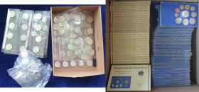 Bundesrepublik Deutschland 1948-2001: Auflösung DM-Sammlung. Dabei 5er und 10er in st und PP, sowie Konvolut von insgesamt 93 KMS in PP, bis auf 2 Pla...