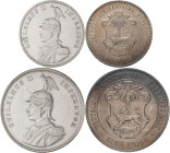 Deutsch-Ostafrika: Wilhelm II. 1888-1918: DOA / Deutsch-Ostafrikanische Gesellschaft: Jahrgangsammlung der Kolonie, dabei: 1 Pesa, 1/4 Rupie, ½ Rupie ...