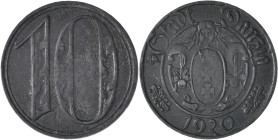 Danzig: 10 Pfennig 1920, Große Wertzahl. Jaeger D 1b. 1,93 g. Korrosionsspuren, Selten, sehr schön.
 [differenzbesteuert]