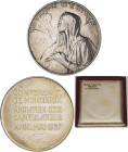 Medaillen alle Welt: Ägypten, Farouk I. 1936-1952: Silbermedaille 1937 von Huguenin, auf die Konferenz zur Aufhebung der Kapitulationen in Montreux, 5...