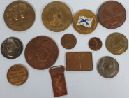 Medaillen alle Welt: Ägypten: Kleines Konvolut von insgesamt 13 Medaillen und Plaketten, in Bronze und Silber, u.a. dabei Plakette 1927 auf den Baumwo...