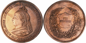 Medaillen alle Welt: Australien, Adelaide: Bronzemedaille 1887 (E.A. Altmann), auf die internationale Ausstellung, 75,5 mm, 249 g, kleine Randfehler, ...