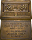 Medaillen alle Welt: Belgisch Kongo, Leopold III. 1934-1950: Bronzeplakette 1948, von Dupagne bei Fonson, auf das 50jährige Jubiläum der Eisenbahn in ...