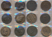 Medaillen alle Welt: Finnland: Lot 6 Stück, Bronzemedaille 1928 (Quist), auf Kustavi Grotenfeld, Historiker/Politiker, 55 mm Bronzemedaille 1939 (Quis...