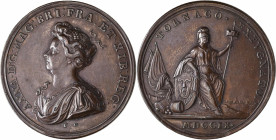 Medaillen alle Welt: Großbritannien, Anne 1702-1714: Bronzemedaille 1709, Stempel von J. Croker, auf die Eroberung von Tournai, Eimer 437, 39,5 mm, 22...