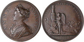 Medaillen alle Welt: Großbritannien, Anne 1702-1714: Bronzemedaille 1710, Stempel von J. Croker, auf die Einnahme von Douai, Eimer 443 (dort in Silber...