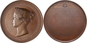 Medaillen alle Welt: Großbritannien, Victoria 1837-1901: Bronzemedaille 1849 von L. C. Lauer, auf die Mitglieder des Unterhauses. Gekrönter Kopf nach ...