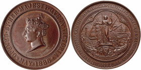 Medaillen alle Welt: Großbritannien, Victoria 1837-1901: Bronzemedaille 1886 von Elkington, auf die Internationale Ausstellung für Navigation, Reisen,...
