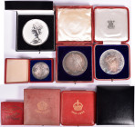 Medaillen alle Welt: Großbritannien, Victoria 1837-1901: Lot 4 Medaillen, Silbermedaille 1897 von T. Brock, auf das 60. Regierungsjubiläum, Eimer 1817...