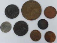 Medaillen alle Welt: Großbritannien, Georg VI. 1936-1952: Lot 8 Medaillen 1937, auf seine Krönung, in Silber, Bronze und Blei, sehr schön, sehr schön ...