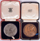 Medaillen alle Welt: Großbritannien, Georg VI. 1936-1952: Lot 2 Medaillen 1937 auf seine Krönung, Bronzemedaille 1937, signiert E. DZ, ”UNION OF SOUTH...