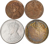 Medaillen alle Welt: Kanada: Royla Visit to Canada: Lot 2 Medaillen (Silber + Bronze) 1939 von P. Metcalfe und E. Hahn auf den Besuch von King Georg V...