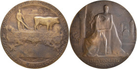 Medaillen alle Welt: Libanon/Beirut -französisches Protektorat 1920-1941: Bronzemedaille 1921 (Edouard-Pierre Blin), auf die Ausstellungsmesse in Beir...