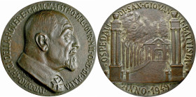Medaillen alle Welt: Malta: Bronzegussmedaille 1949 von D'Antino, auf den 76. Großmeister des Malteserordens Ludovico Chigi-Albani della Rovere (1866-...