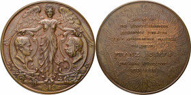 Medaillen alle Welt: Österreich Kaiserreich, Franz Joseph I. 1848-1916: Bronzemedaille 1898 von C. Waschmann, auf die Landwirtschaftliche Jubiläumsaus...