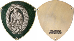 Orden & Ehrenzeichen: Drittes Reich: Sachsen Flugtag (des Nationalsozialistischen Fliegerkorps) 1933, schwere schildförmige Plakette mit aufgelegtem F...