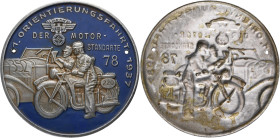 Orden & Ehrenzeichen: Drittes Reich: Nationalsozialistisches Kraftfahrerkorps ”Motor-Standarte 78”, große, hohl geprägte Aluminium-Plakette auf die 7....