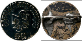 Orden & Ehrenzeichen: Drittes Reich: Steckabzeichen an Quernadel NSV SCHWESTERNSCHAFT, Silber, massiv, rückseitig Punze ”800”, Nadel zeitgenössisch ne...