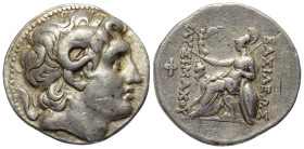 Königreich Thrakien. Lysimachos (306 - 281 v. Chr.).

 Tetradrachme (Silber). Ca. 297 - 281 v. Chr. Smyrna.
Vs: Kopf des vergöttlichten Alexanders ...