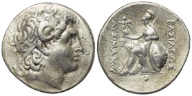 Königreich Thrakien. Lysimachos (306 - 281 v. Chr.).

 Tetradrachme (Silber). Ca. 297 - 281 v. Chr. Lampsakos.
Vs: Kopf des vergöttlichten Alexande...