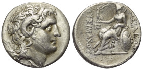 Königreich Thrakien. Lysimachos (306 - 281 v. Chr.).

 Tetradrachme (Silber). Ca. 297 - 281 v. Chr. Ungesicherte Münzstätte.
Vs: Kopf des vergöttli...