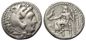 Königreich Makedonien. Alexander III. der Große (336 - 323 v. Chr.).

 Drachme (Silber). Ca. 325 - 323 v. Chr. Milet.
Vs: Kopf des jugendlichen Her...