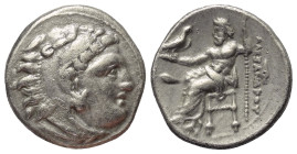 Königreich Makedonien. Alexander III. der Große (336 - 323 v. Chr.).

 Drachme (Silber). Ca. 323 - 310 v. Chr. Kolophon.
Vs: Kopf des jugendlichen ...